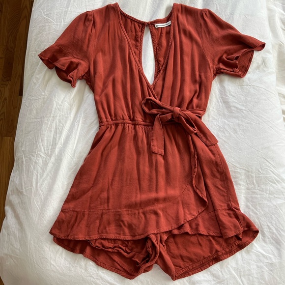 Abercrombie Burnt orange romper, Size S - Picture 1 of 6